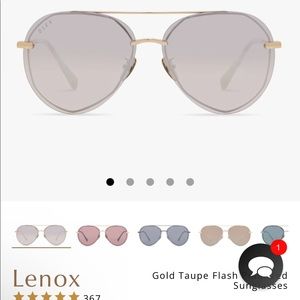 Diff Lenox polarized taupe mirrored sunglasses